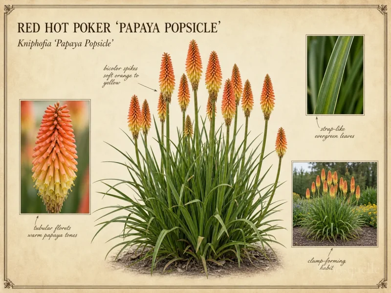 Red Hot Poker ‘Papaya Popsicle’ (Kniphofia ‘Papaya Popsicle’)