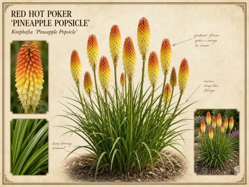 Red Hot Poker ‘Pineapple Popsicle’ (Kniphofia ‘Pineapple Popsicle’)
