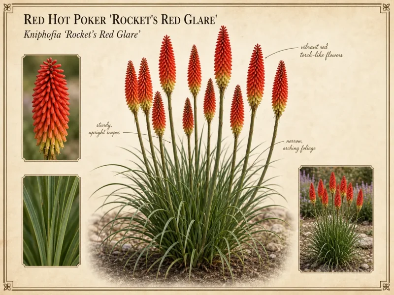 Red Hot Poker ‘Rocket’s Red Glare’ (Kniphofia ‘Rocket’s Red Glare’)