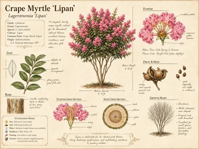 Crape Myrtle ‘Lipan’ (Lagerstroemia ‘Lipan’)