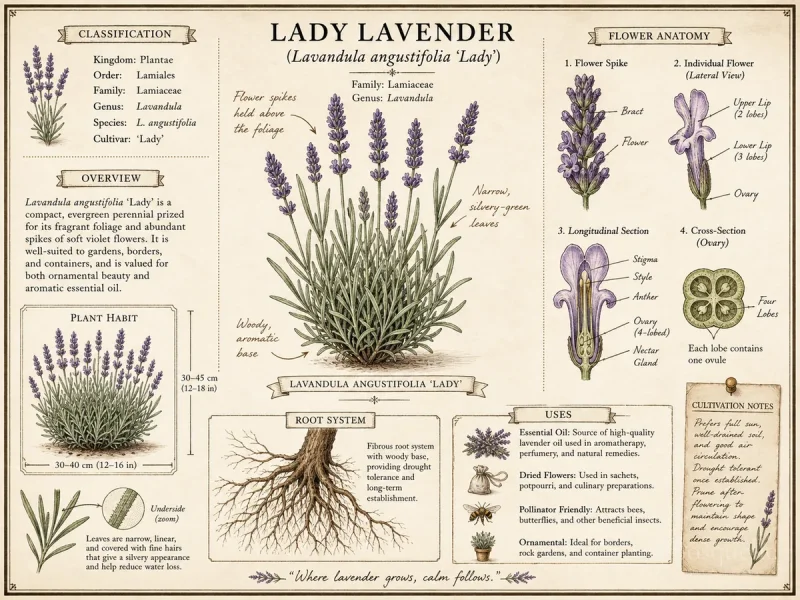 Lady Lavender (Lavandula angustifolia ‘Lady’)