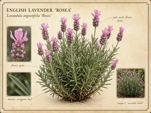 English Lavender ‘Rosea’ (Lavandula angustifolia ‘Rosea’)