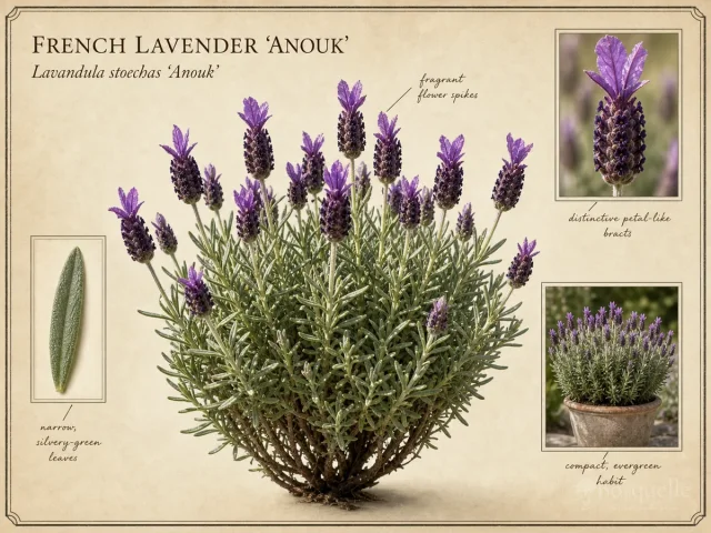 French Lavender ‘Anouk’ (Lavandula stoechas ‘Anouk’)