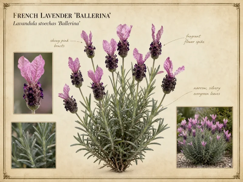 French Lavender ‘Ballerina’ (Lavandula stoechas ‘Ballerina’)