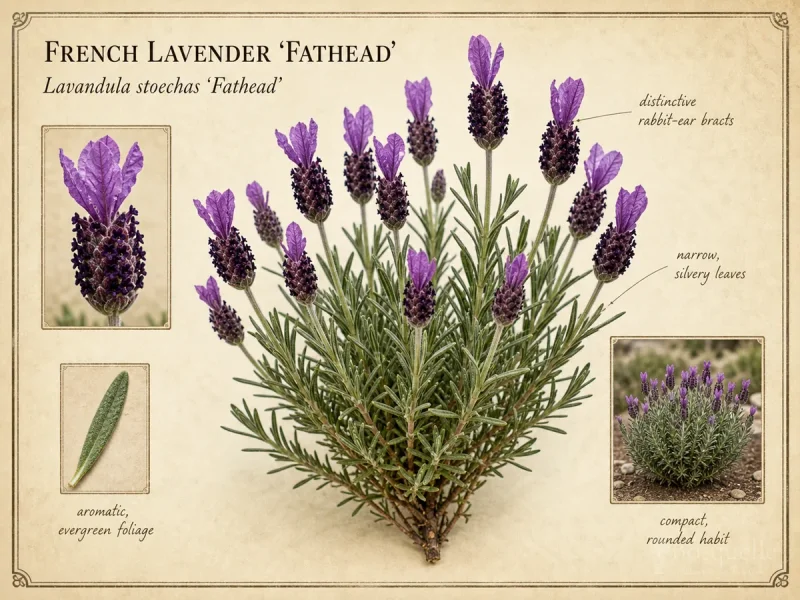 French Lavender ‘Fathead’ (Lavandula stoechas ‘Fathead’)