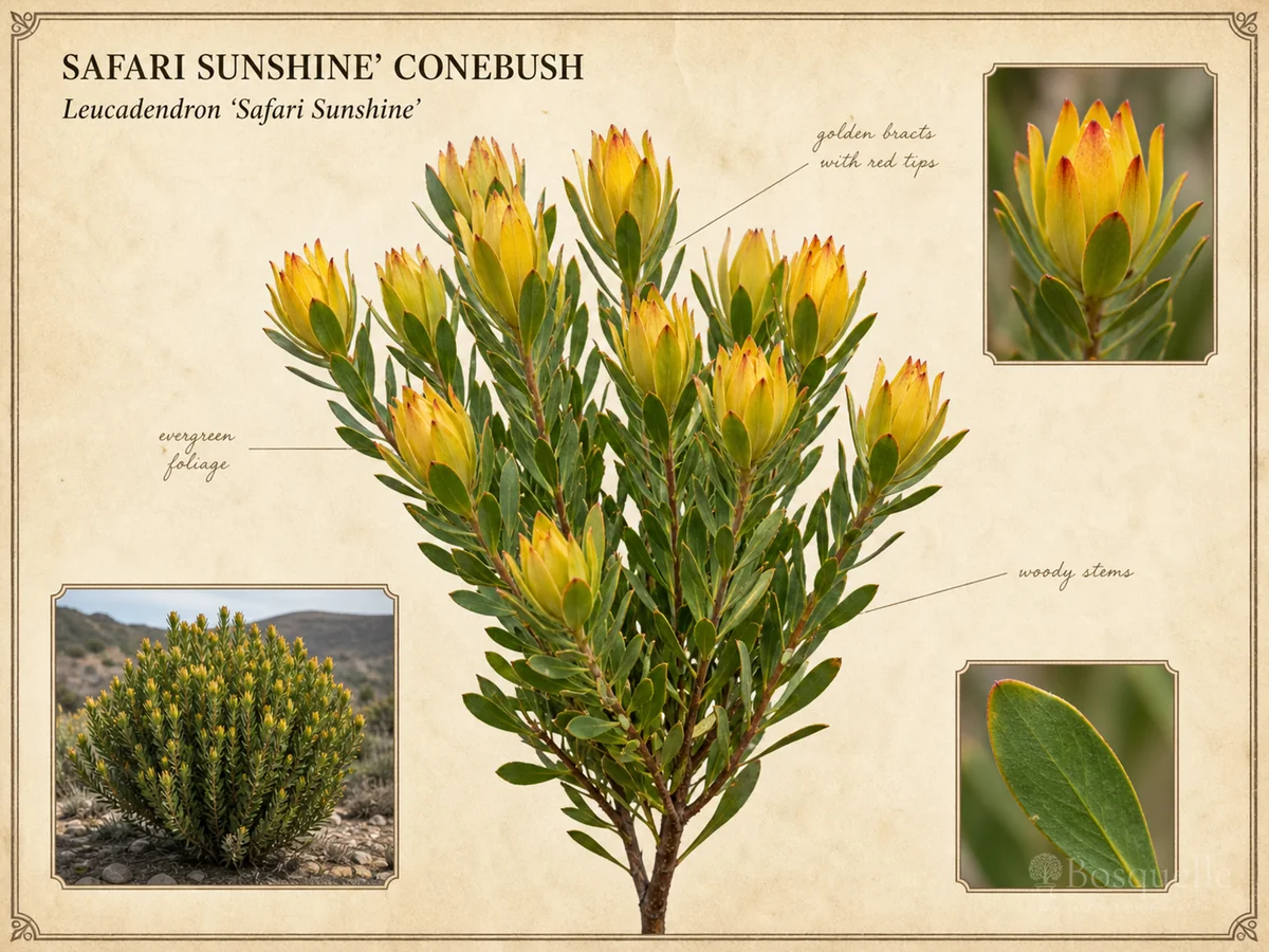 Safari Sunshine’ Conebush (Leucadendron ‘Safari Sunshine’)
