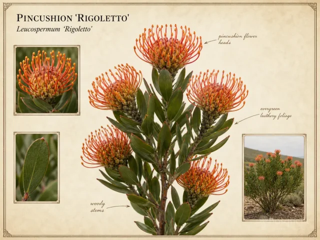 Pincushion ‘Rigoletto’ (Leucospermum ‘Rigoletto’)