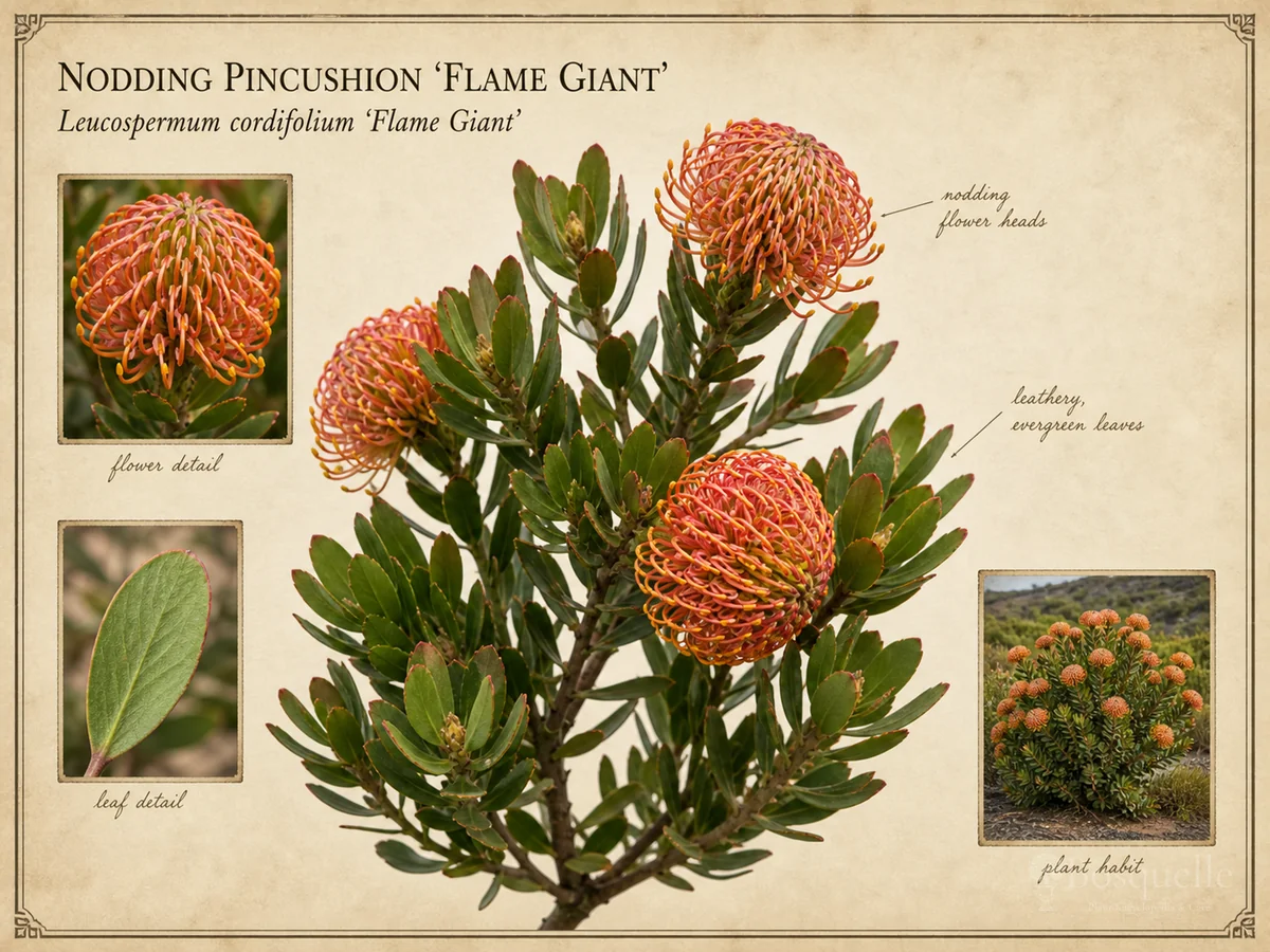 Nodding Pincushion ‘Flame Giant’ (Leucospermum cordifolium ‘Flame Giant’)