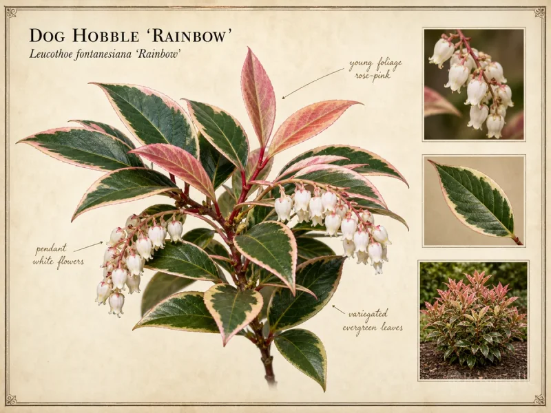 Dog Hobble ‘Rainbow’ (Leucothoe fontanesiana ‘Rainbow’)