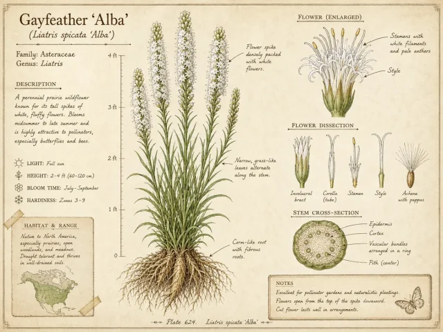 Gayfeather ‘Alba’ (Liatris spicata ‘Alba’)