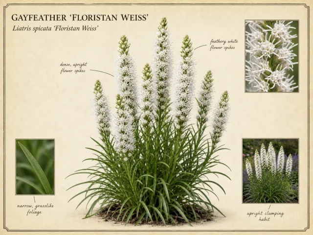Gayfeather ‘Floristan Weiss’ (Liatris spicata ‘Floristan Weiss’)