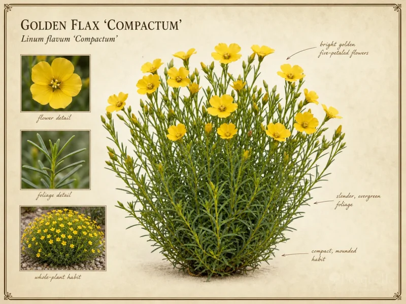 Golden Flax ‘Compactum’ (Linum flavum ‘Compactum’)