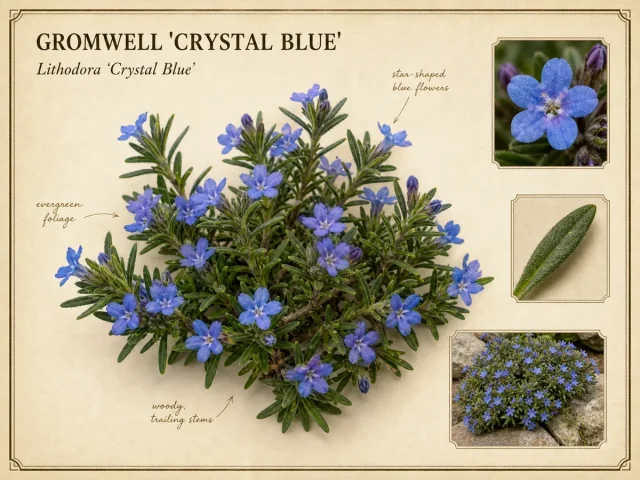 Gromwell ‘Crystal Blue’ (Lithodora ‘Crystal Blue’)