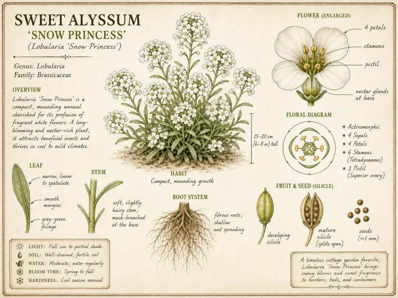 Sweet Alyssum 'Snow Princess'