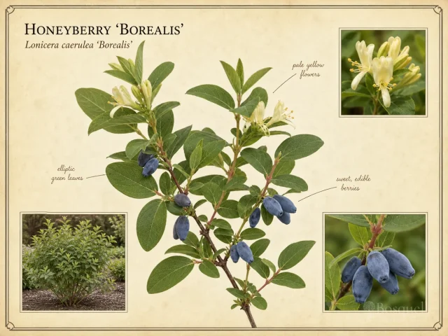 Honeyberry ‘Borealis’ (Lonicera caerulea ‘Borealis’)