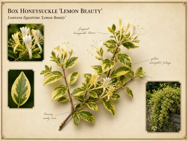 Box Honeysuckle ‘Lemon Beauty’ (Lonicera ligustrina ‘Lemon Beauty’)