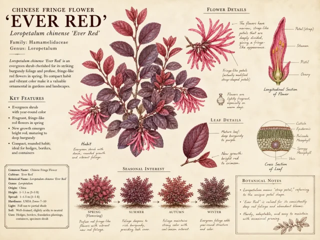Chinese Fringe Flower 'Ever Red'