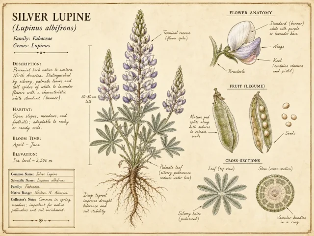 Silver Lupine (Lupinus albifrons)