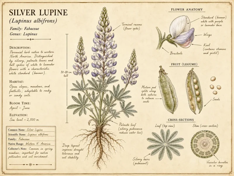 Silver Lupine (Lupinus albifrons)
