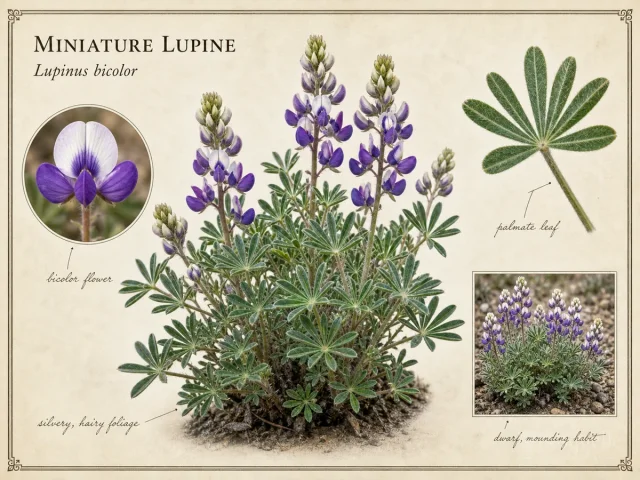 Miniature Lupine (Lupinus bicolor)