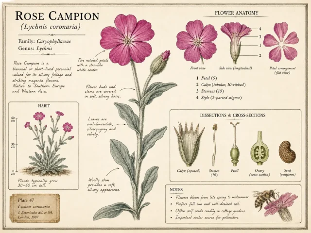 Rose Campion (Lychnis coronaria)