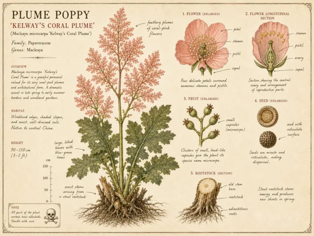 Plume Poppy 'Kelway's Coral Plume'