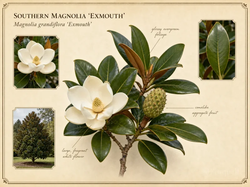 Southern Magnolia ‘Exmouth’ (Magnolia grandiflora ‘Exmouth’)
