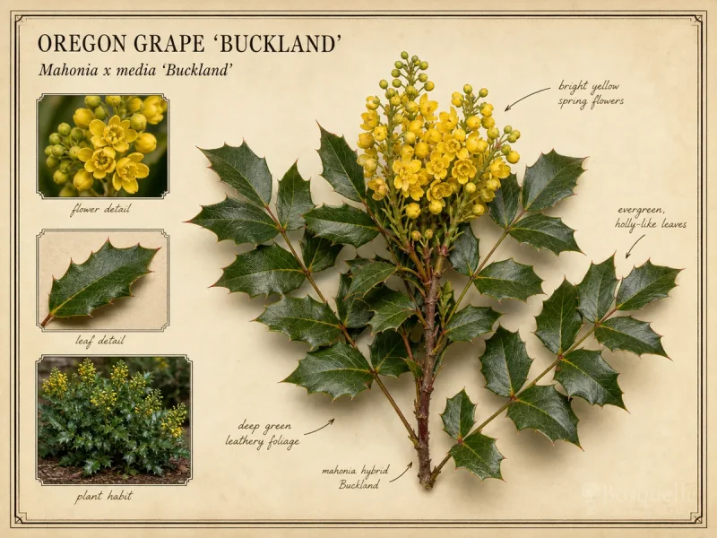 Oregon Grape ‘Buckland’ (Mahonia x media ‘Buckland’)