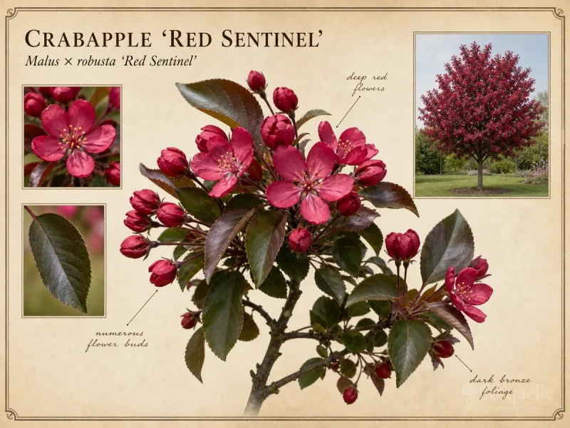Crabapple ‘Red Sentinel’ (Malus × robusta ‘Red Sentinel’)
