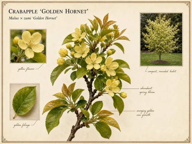 Crabapple ‘Golden Hornet’ (Malus × zumi ‘Golden Hornet’)