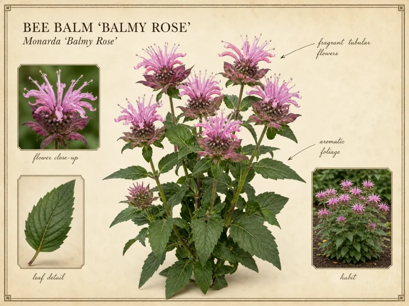 Bee Balm ‘Balmy Rose’ (Monarda ‘Balmy Rose’)