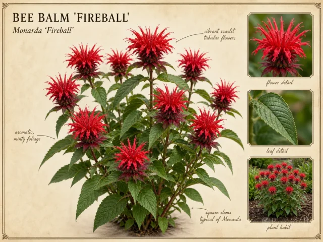 Bee Balm 'Fireball'