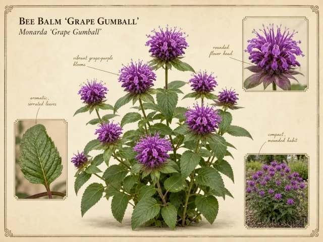 Bee Balm 'Grape Gumball'