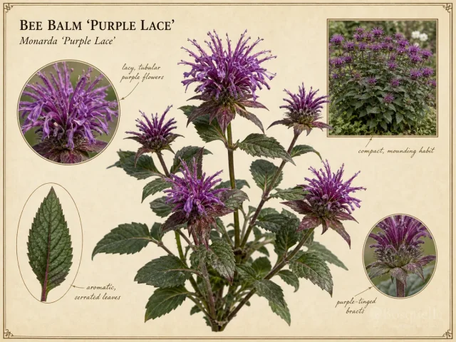 Bee Balm ‘Purple Lace’ (Monarda ‘Purple Lace’)