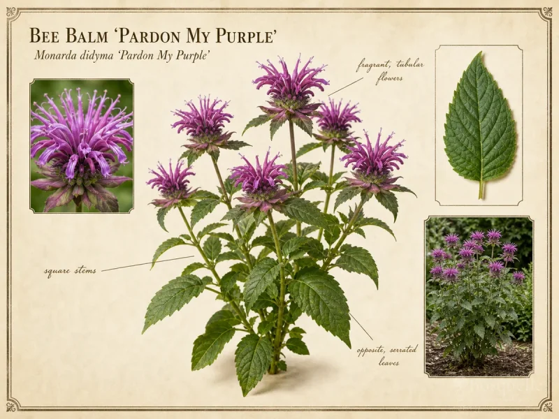 Bee Balm ‘Pardon My Purple’ (Monarda didyma ‘Pardon My Purple’)