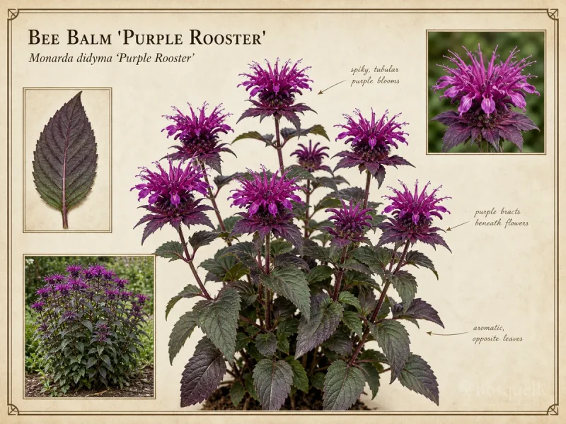 Bee Balm ‘Purple Rooster’ (Monarda didyma ‘Purple Rooster’)