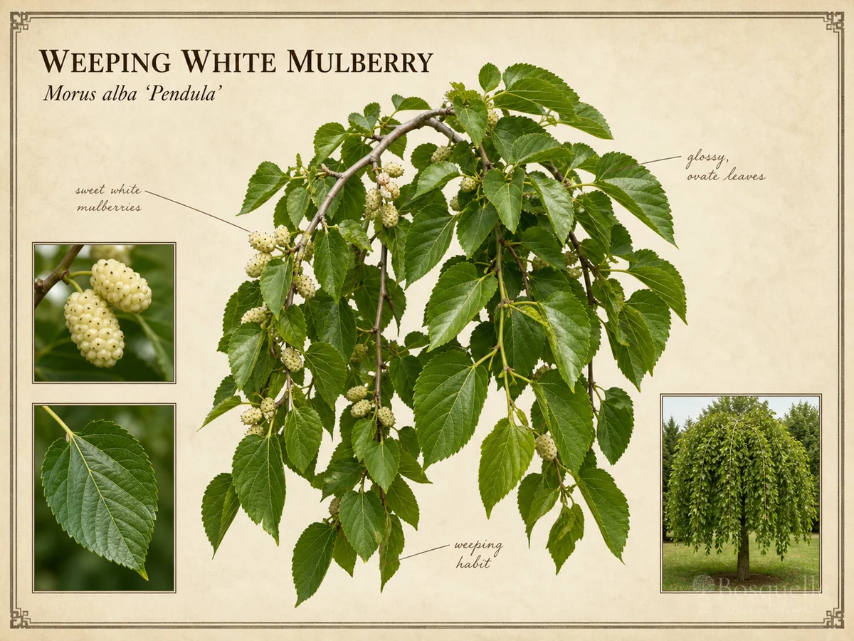 Weeping White Mulberry (Morus alba ‘Pendula’)
