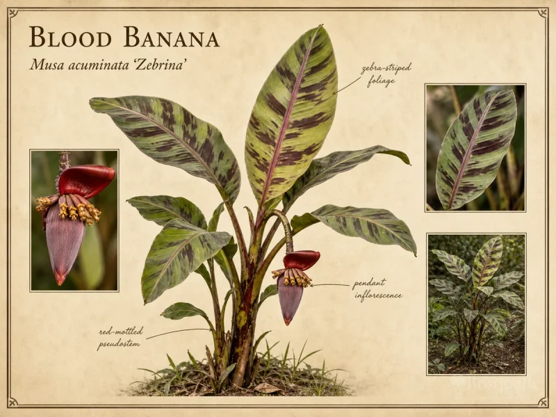 Blood Banana (Musa acuminata ‘Zebrina’)