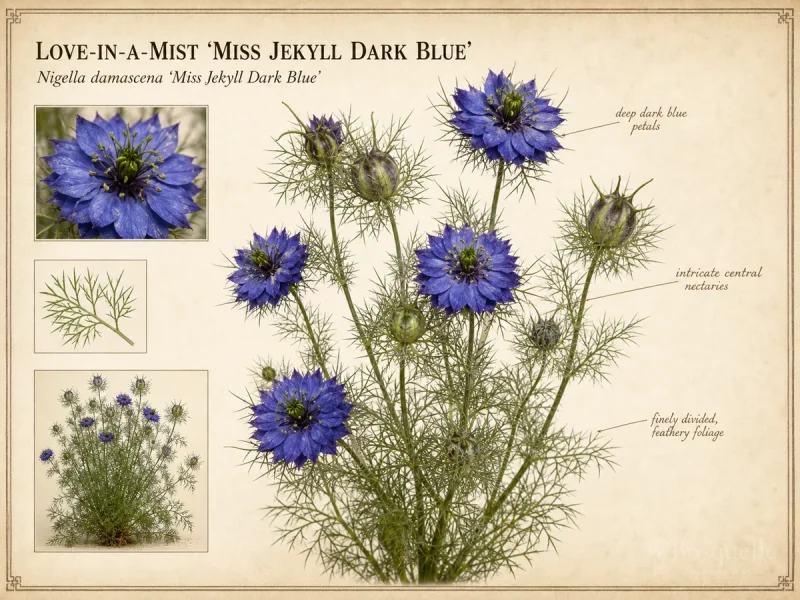 Love-in-a-Mist ‘Miss Jekyll Dark Blue’ (Nigella damascena ‘Miss Jekyll Dark Blue’)