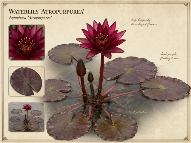 Waterlily ‘Atropurpurea’ (Nymphaea ‘Atropurpurea’)