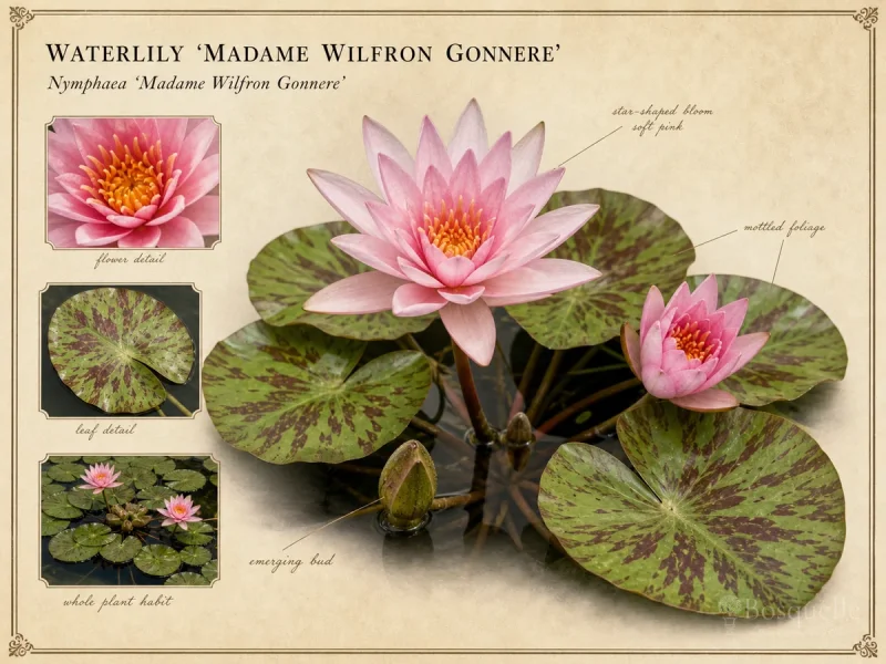 Waterlily ‘Madame Wilfron Gonnere’ (Nymphaea ‘Madame Wilfron Gonnere’)