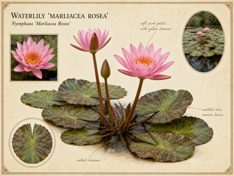Waterlily ‘Marliacea Rosea’ (Nymphaea ‘Marliacea Rosea’)