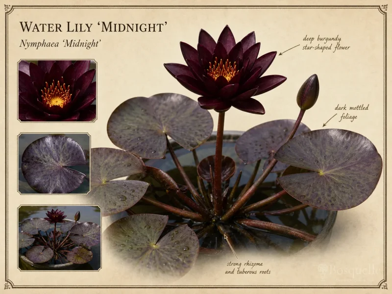 Water Lily ‘Midnight’ (Nymphaea ‘Midnight’)
