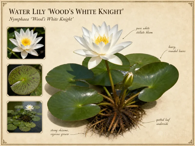 Water Lily ‘Wood’s White Knight’ (Nymphaea ‘Wood’s White Knight’)