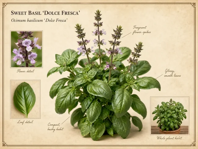 Sweet Basil ‘Dolce Fresca’ (Ocimum basilicum ‘Dolce Fresca’)