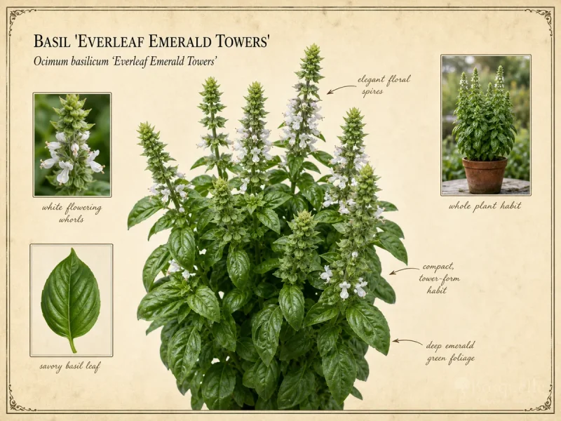 Basil ‘Everleaf Emerald Towers’ (Ocimum basilicum ‘Everleaf Emerald Towers’)