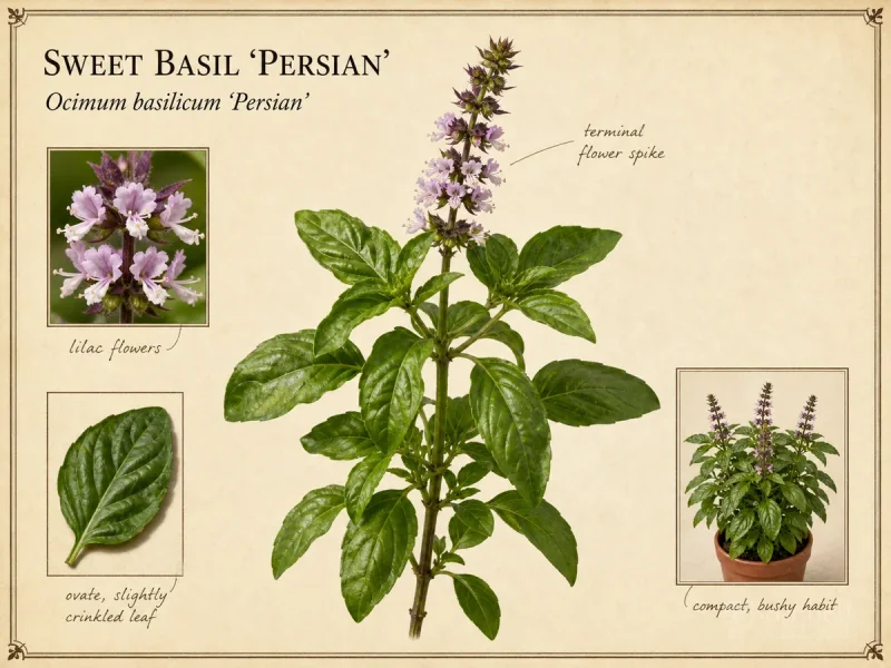 Sweet Basil ‘Persian’ (Ocimum basilicum ‘Persian’)