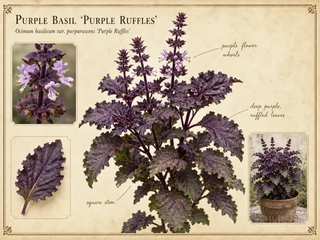 Purple Basil 'Purple Ruffles' — Not mint