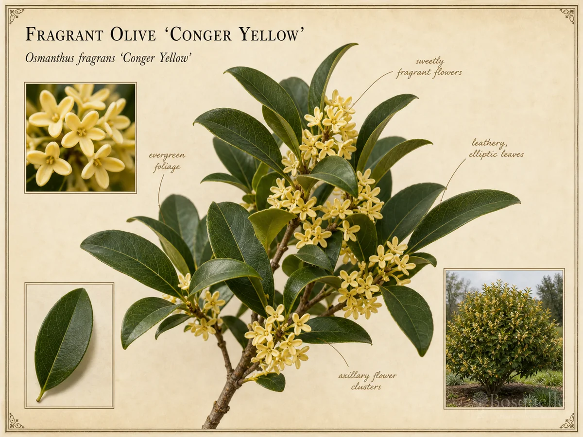 Fragrant Olive ‘Conger Yellow’ (Osmanthus fragrans ‘Conger Yellow’)