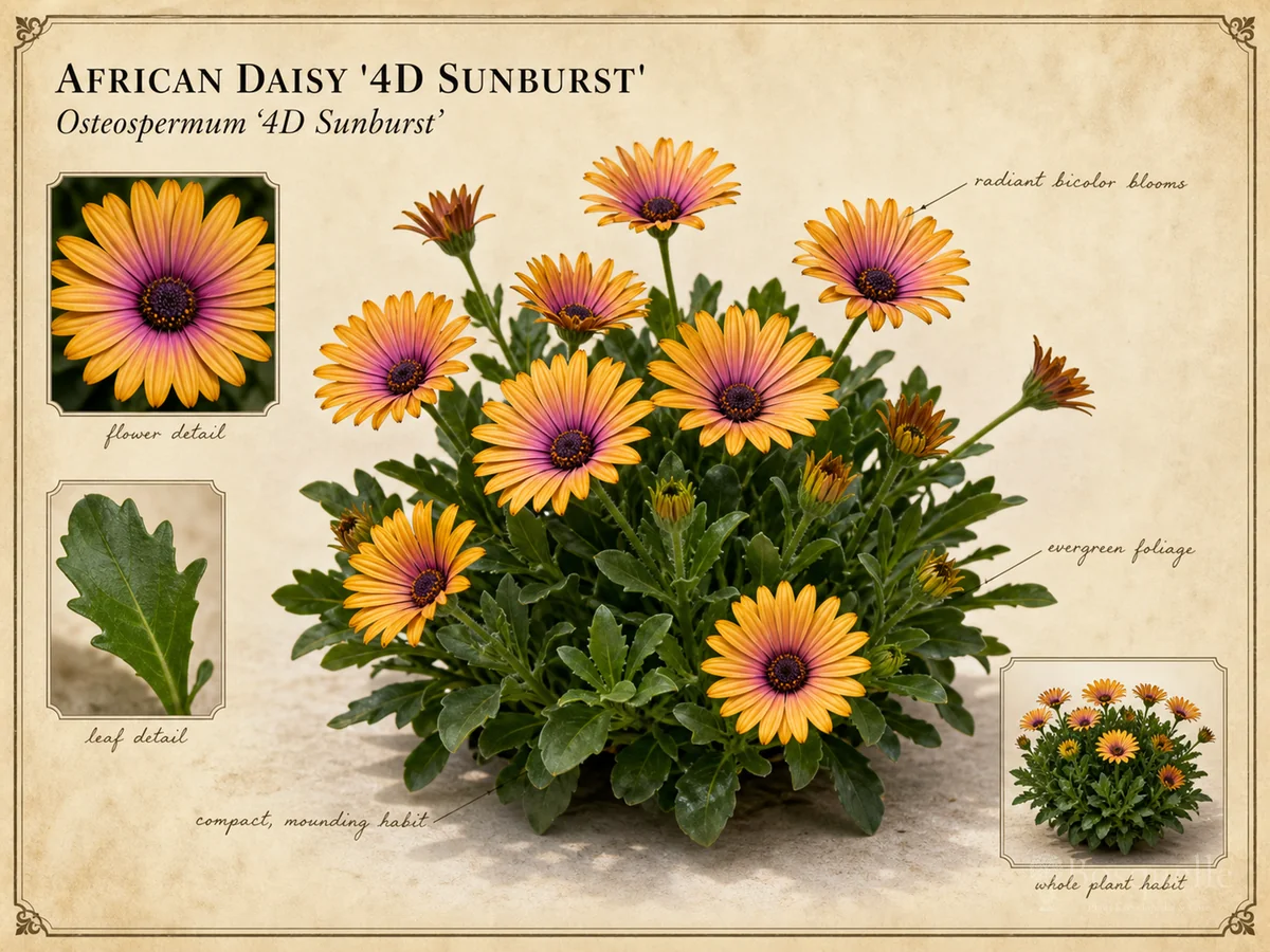 African Daisy ‘4D Sunburst’ (Osteospermum ‘4D Sunburst’)